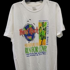 Hard Rock Cafe Fun Run T Shirt Vintage 90s 1996 5K Las Vegas Made In USA  large